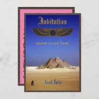 Placa plana de Convite de festas ameaçada do Egito