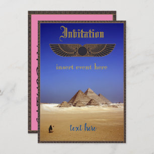 Placa plana de Convite de festas ameaçada do Egito