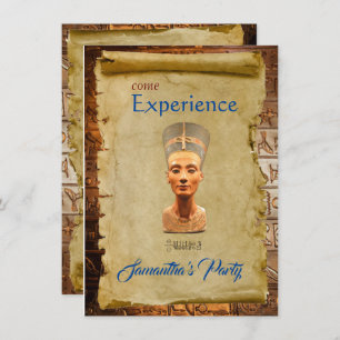 Placa plana de Convite de festas ameaçada do Egito