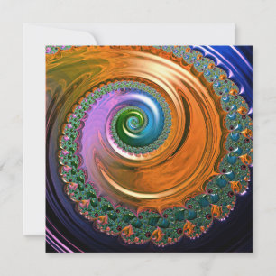 Placa plana de espiral laranja Mandelbrot