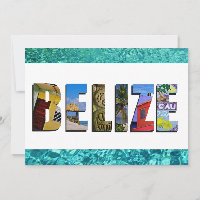 Placa Plana de Foto do Belize Tropical Beach Ocean (Frente)