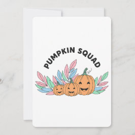 Placa plana de Halloween de Pumpkin Squad | 12.7 X