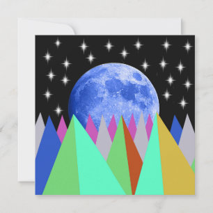 Placa plana de lua azul