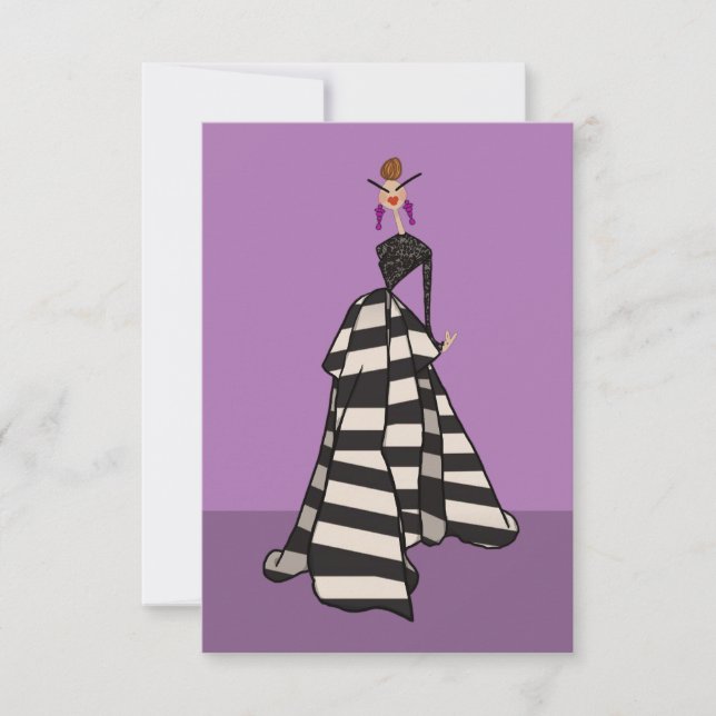 Placa Plana de Moda Preta e Branca para Mulher (Frente)