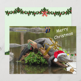 Placa Plana de Natal do Alligator Americano