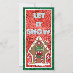 Placa Plana de Natal do Workshop de papais noeis