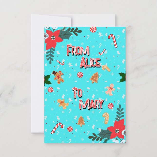 Placa plana de pão de Natal (Verso)