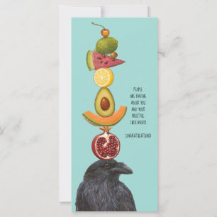 Placa plana de parabéns de fruta e de cordas