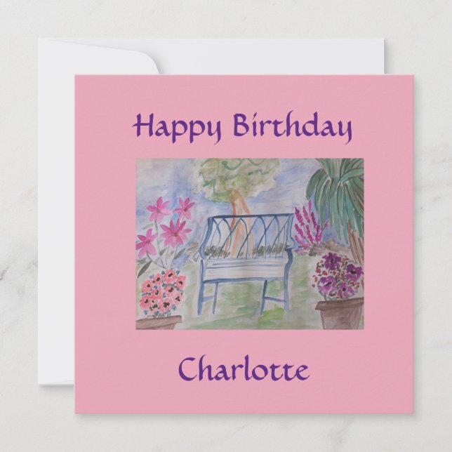 Placa plana do Bench do Jardim de Verão (Frente)