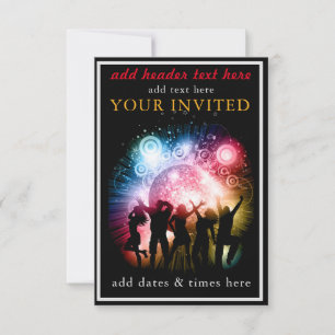 Placa plana do convite de festas