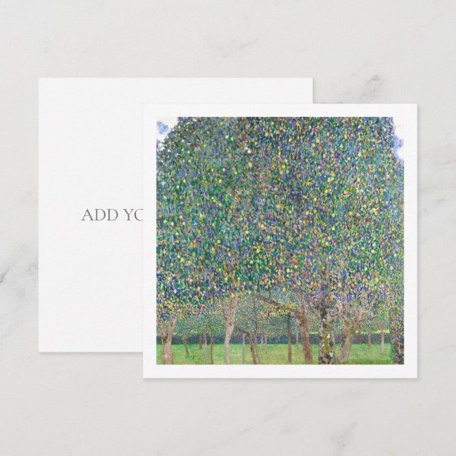 PLACA PLANA: GUSTAV KLIMT : PEAR TREE 1903 (Frente/Verso)