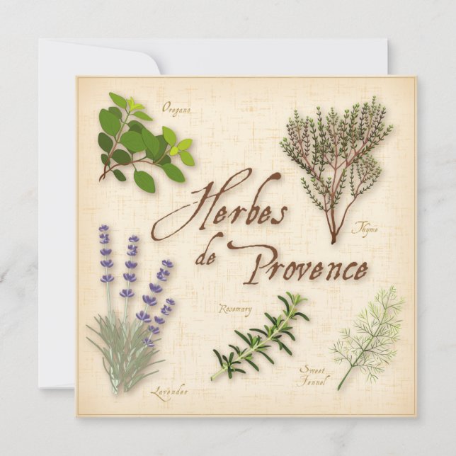 Placa plana Herbes de Provence (Frente)