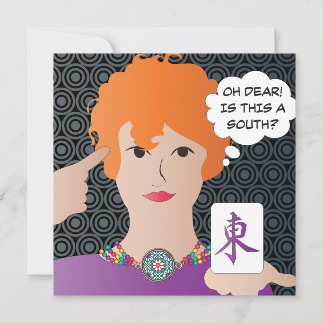 Placa Plana Mah Jongg Sayings Winds (Frente)