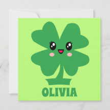 Placa plana personalizada do Shamrock verde