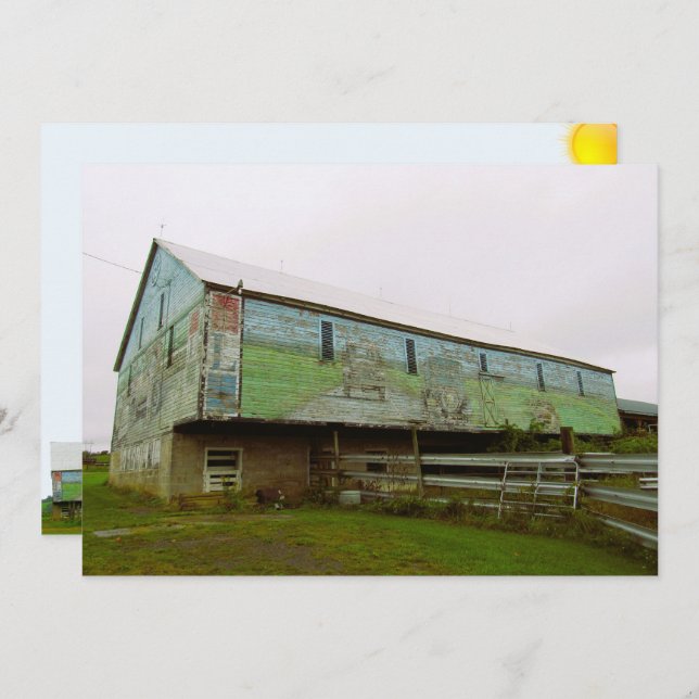 Placa plana pintada em celeiro (Frente/Verso)