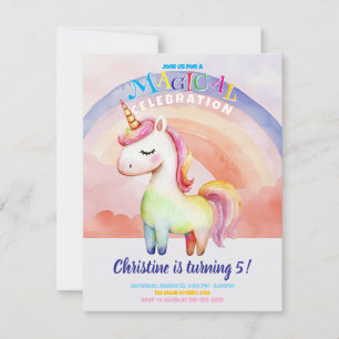 Placa plana Rainbow Unicorn