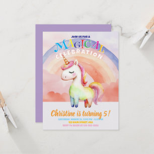 Placa plana Rainbow Unicorns