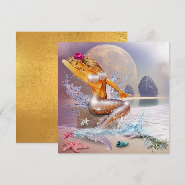 Placa Plana Sereia de Fantasia Sparkasse (Frente/Verso)