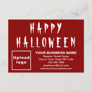 Placa Plana Vermelha Pequena do Halloween para Emp