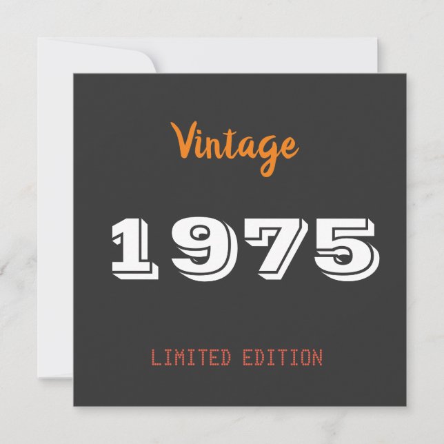 Placa plana Vintage 1975 50th Limited Edition (Frente)