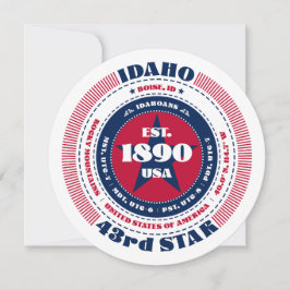 Placa Plano Tipografia Circular Do Estado De Idaho