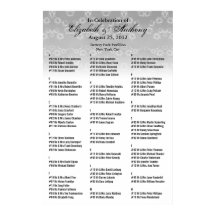 Placa Poster White de Gráfico de Casamento