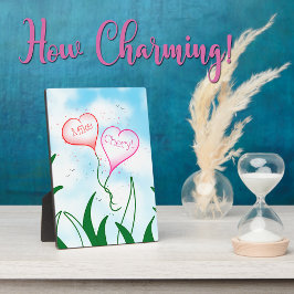 Placa Presente de Arte com Nomes Personalizados para Cas