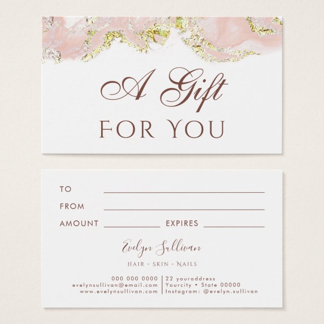 placa-presente design de borbulhamento rosa (Frente & Verso)