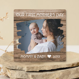 Placa Primeira Dia de as mães Nova Mãe Foto do Bebê Keep