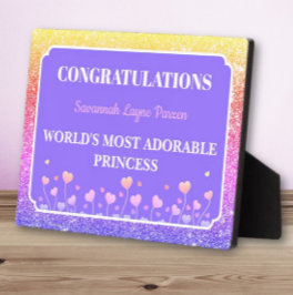 Placa Princess! Fun Personalized girl tabletop plaque