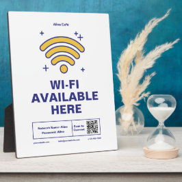 Placa Qr Code Business Name Detalhes mínimos do wifi