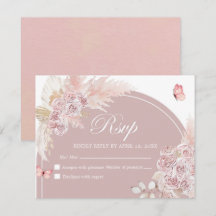 Placa Quinceanera Rsvp Boho Pink Dusty Arch