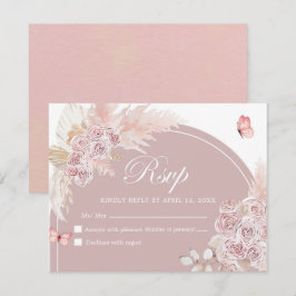 Placa Quinceanera Rsvp Boho Pink Dusty Arch