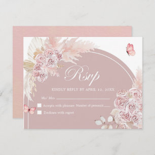 Placa Quinceanera Rsvp Boho Pink Dusty Arch