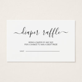 Placa Raffle de Fralda de Script de Caligrafia