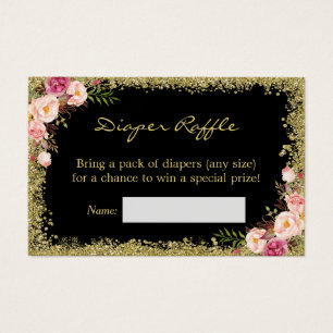 Placa Raffle fralda Floral Cor-de-rosa-claro-Doura