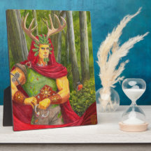 Retrato detalhado de Cernunnos, o rei do carvalho