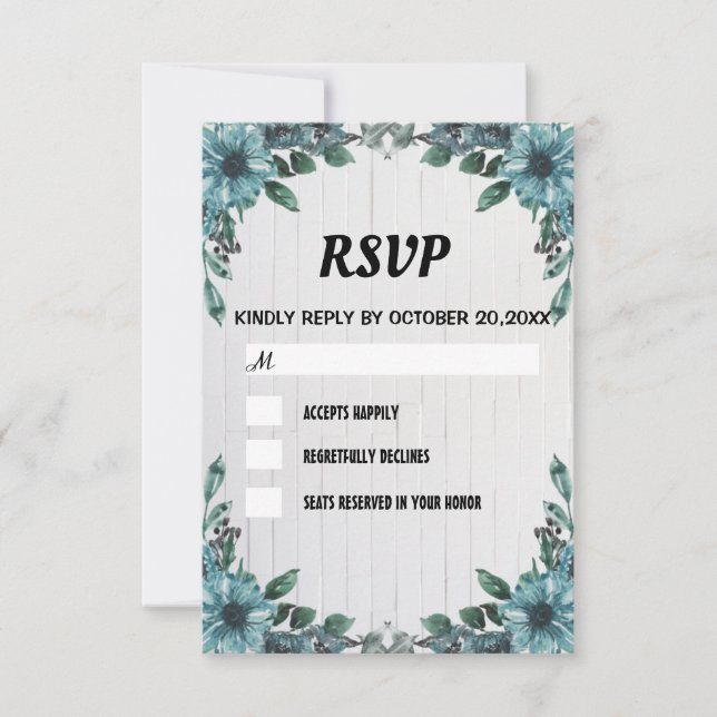 Placa Rst Bontanical simples RSVP (Frente)