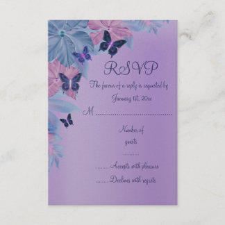 Placa RSVP 16 da Borboleta Shimmer Vermelha e Azul