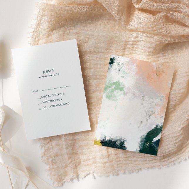 Placa RSVP Abstrato colorida (Criador carregado)