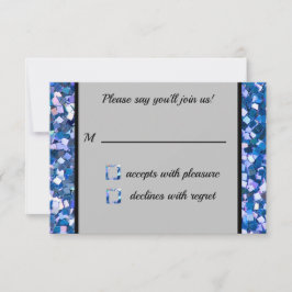 Placa RSVP Azul Confetti