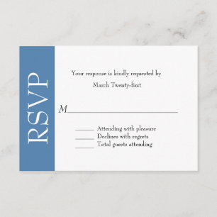 Placa RSVP Azul e Branca de Aço para Todos os Fina