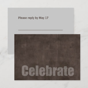 Placa RSVP bar Mitzvah Grunge Brown