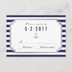 Placa RSVP Branca de Marinho Personalizada na moda