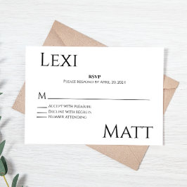 Placa RSVP Branca Moderna