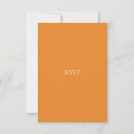 Placa RSVP Branco e Laranja Elegante