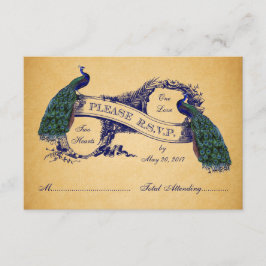PLACA RSVP Casamento vintage Pilhas Azul