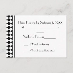 Placa RSVP ChequerBoard (Branco/Preto)