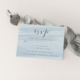 Placa RSVP Chiffon com opção de refeição | Céu
