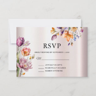 Placa RSVP Colorida Spring Flowers